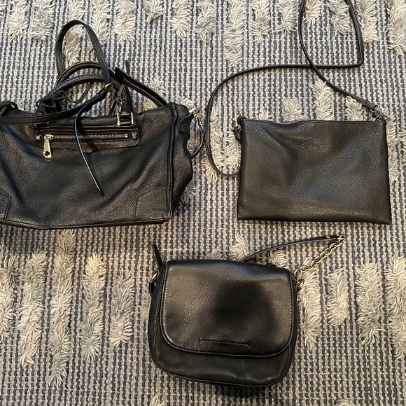 Black leather handbag lot. Rebecca Minkoff and Banana Republic. - Picture 1 of 1